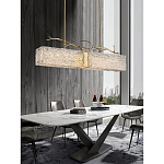 Люстра прямоугольная из фактурного стекла Chandelier Beam варинант исполнения - 2 | Loft Concept в Тюмени