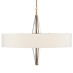 Люстра круглая с белым тканевым абажуром  White Light Diffuser варинант исполнения - 1 | Loft Concept в Тюмени