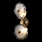 Бра с ветвистыми бронзовыми элементами и стеклянными рифлеными дисками Textured Glass Bra варинант исполнения - 2 | Loft Concept в Тюмени