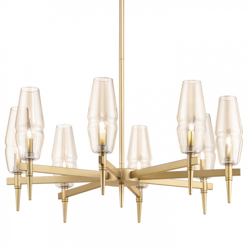Люстра Polani Chandelier 8 Золотой Янтарь (Amber) Люстра Polani Chandelier 8 Золотой Янтарь (Amber) в Тюмени | Loft Concept