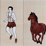 Дизайнерская плитка Конь бегун варинант исполнения - 1 | Loft Concept в Тюмени