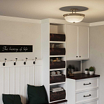 Потолочный светильник со стеклянным плафоном в виде купола Quoizel варинант исполнения - 6 | Loft Concept в Тюмени