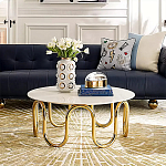 Дизайнерский журнальный столик чёрный с круглой столешницей Arycy варинант исполнения - 3 | Loft Concept в Тюмени