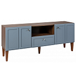 ТВ-тумба серая из массива бука с 2-мя дверками и ящиком Wenge Light варинант исполнения - 1 | Loft Concept в Тюмени