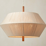 Люстра из дуба с веревчатым абажуром Rope Oak Chandelier варинант исполнения - 2 | Loft Concept в Тюмени