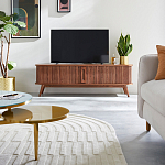 ТВ-тумба с двумя раздвижными дверцами Toinette Brown TV Stand варинант исполнения - 7 | Loft Concept в Тюмени