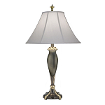 Настольная лампа с белым тканевым абажуром в форме колокола Stiffel варинант исполнения - 1 | Loft Concept в Тюмени