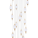 Большая каскадная люстра с хрустальными подвесками Esme Drops Crystal Brass Cascade Chandelier 25 варинант исполнения - 3 | Loft Concept в Тюмени