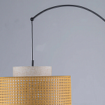 Торшер с декоративным поясом из плетеного бамбука Biuloggicu варинант исполнения - 7 | Loft Concept в Тюмени