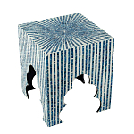 Приставной столик с инкрустацией раковинами устриц Bone Inlay варинант исполнения - 1 | Loft Concept в Тюмени