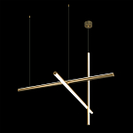 Люстра с 3-мя  пересекающимися цилиндрическими плафонами на тонких тросах Trumpet tube варинант исполнения - 5 | Loft Concept в Тюмени