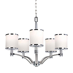 Люстра с белыми стеклянными плафонами в форме цилиндра Feiss варинант исполнения - 1 | Loft Concept в Тюмени