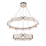 Люстра с 2-мя кольцами с текстурным природным рисунком IceFlame варинант исполнения - 8 | Loft Concept в Тюмени