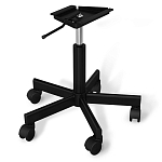 Стул с мягкой розовой обивкой из велюра и подъемно-поворотным механизмом на черных колесиках Harper Pink варинант исполнения - 4 | Loft Concept в Тюмени