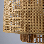 Подвесной светильник с абажуром из плтеного бамбука Light Inside the Cell варинант исполнения - 8 | Loft Concept в Тюмени