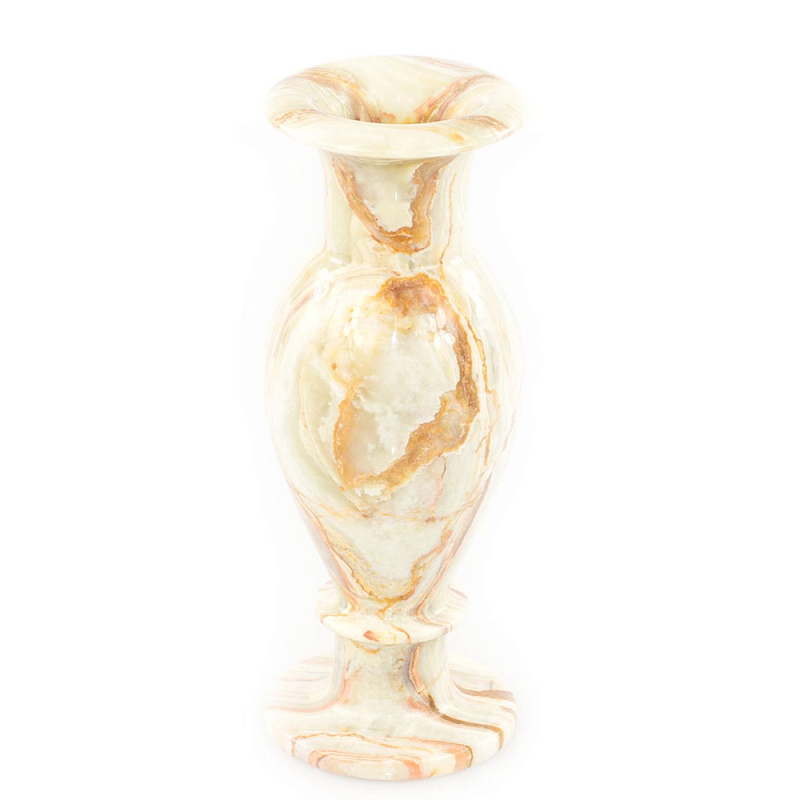 Ваза настольная из натурального оникса Stone Vase Бежевый Бронзовый Ваза настольная из натурального оникса Stone Vase Бежевый Бронзовый в Тюмени | Loft Concept