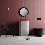 Настенное зеркало круглой формы в черной металлической раме BUBBLE MIRROR BLACK варинант исполнения - 1 | Loft Concept в Тюмени