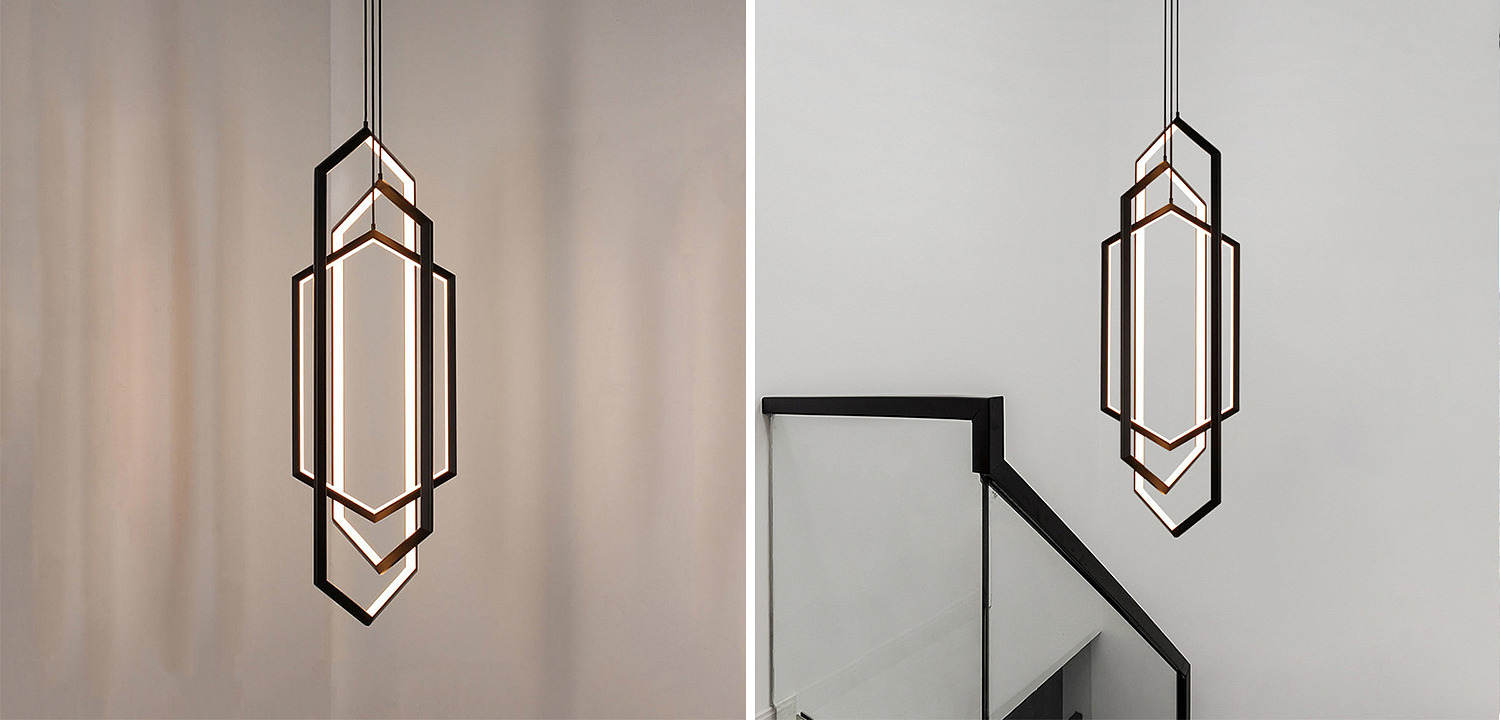 Дизайнерский Подвесной Светильник ORBIS Hexagon Geometric Modern Chandelier Studio Endo Black Дизайнерский Подвесной Светильник ORBIS Hexagon Geometric Modern Chandelier Studio Endo Black - Loft-Concept в Тюмени