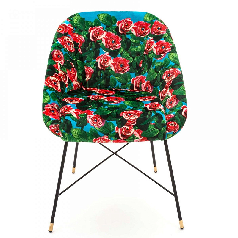 Кресло Seletti Padded Chair Roses Мульти Черный в Тюмени | Loft Concept 