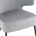 Современное мягкое кресло на металлических ножках Rakush Grey варинант исполнения - 6 | Loft Concept в Тюмени