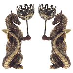 Подсвечник в виде дракона Dragon candlestick Gold Red L or R варинант исполнения - 2 | Loft Concept в Тюмени