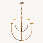 Люстрас 6-ю мраморными плафонами в форме купола Light Warm Light варинант исполнения - 4 | Loft Concept в Тюмени