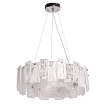 Люстра круглая с подвесными прямоугольными пластинами из стекла Glacier Panels варинант исполнения - 2 | Loft Concept в Тюмени