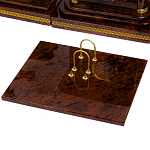 Настольный письменный набор с часами и визитницами из природного камня обсидиана Royal Present варинант исполнения - 2 | Loft Concept в Тюмени