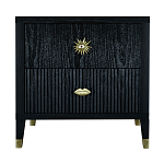 Тумба прикроватная с двумя ящиками Elsa Dreams Black варинант исполнения - 5 | Loft Concept в Тюмени