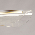 Люстра линейная с прозрачным волнообразным плафоном Wave Line варинант исполнения - 4 | Loft Concept в Тюмени