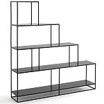 Ступенчатый стеллаж Menzie Steps Metal Rack Black варинант исполнения - 1 | Loft Concept в Тюмени