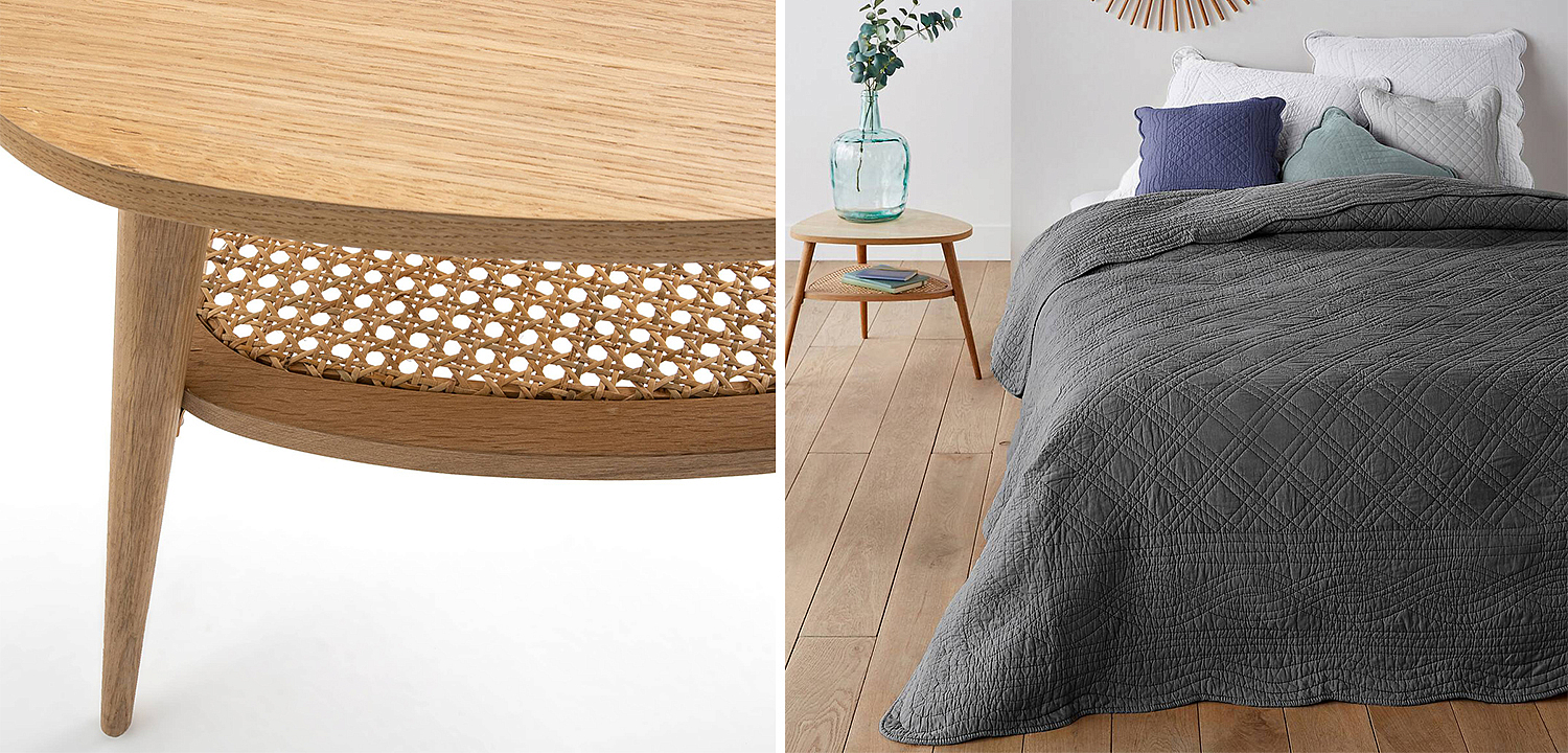 Приставной стол Morten Wicker Side Table 3 legs Приставной стол Morten Wicker Side Table 3 legs - Loft-Concept в Тюмени