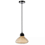 Подвесной светильник с янтарным фактурным плафоном Lamp with Frozen Glass Effect варинант исполнения - 3 | Loft Concept в Тюмени