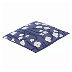 Подушка декоративная синяя с цветочным принтом Blossom Essence Emily варинант исполнения - 1 | Loft Concept в Тюмени