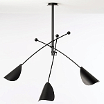 Потолочный светильник с подвижными плафонами Aracea Black Ceiling Lamp варинант исполнения - 4 | Loft Concept в Тюмени