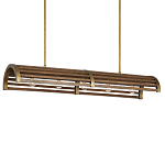 Люстра линейная полукруглой формы Wooden Horseshoe варинант исполнения - 3 | Loft Concept в Тюмени