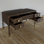 Письменный стол с 4-мя ящиками Elsa Dreams Walnut варинант исполнения - 2 | Loft Concept в Тюмени