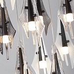 Люстра каскадная с 12-ю рельефными прозрачными плафонами Glass Pod  варинант исполнения - 6 | Loft Concept в Тюмени