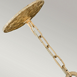 Люстра подвесная с широким белым текстильным абажуром и вертикальными декоративными элементами Hinkley варинант исполнения - 3 | Loft Concept в Тюмени