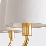 Люстра золотая с белыми тканевыми абажурами Coolness варинант исполнения - 4 | Loft Concept в Тюмени