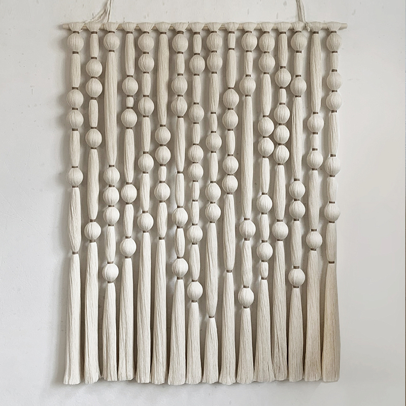 Панно на стену из хлопковых нитей White Morse Wall Hanging  Белый в Тюмени | Loft Concept 