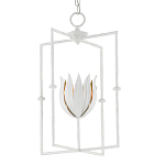 Подвесной светильник белый c абажуром в виде цветка тюльпана White Tulips варинант исполнения - 2 | Loft Concept в Тюмени