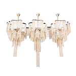 Люстра большая из золотистых металлических цепочек Atlantis Chain варинант исполнения - 2 | Loft Concept в Тюмени