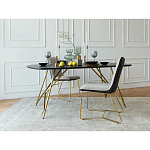 Обеденный стол на металлических ножках Ward Brass Dining Table варинант исполнения - 4 | Loft Concept в Тюмени