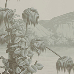 Обои ручная роспись Le Brésil Crystal Grey варинант исполнения - 3 | Loft Concept в Тюмени