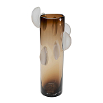 Ваза коричневая Forma Mare со стеклянными вставками варинант исполнения - 1 | Loft Concept в Тюмени
