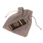 Флешка на 16 гб с декоративной металлической вставкой Герба РФ из натурального камня Обсидиан Черный Stone Flash Drive варинант исполнения - 4 | Loft Concept в Тюмени