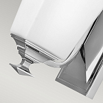 Бра с белым матовым плафоном на прямоугольном основании цвета хром Hinkley варинант исполнения - 3 | Loft Concept в Тюмени