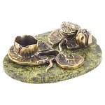 Подсвечник из бронзы и натурального камня змеевик Stone Candlestick варинант исполнения - 2 | Loft Concept в Тюмени