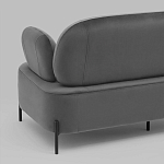 Диван в велюровой обивке серого цвета COLOR BLOCK варинант исполнения - 7 | Loft Concept в Тюмени